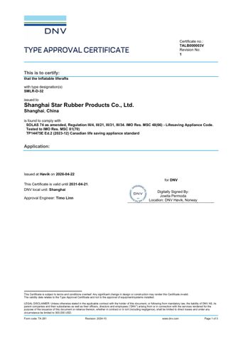 Shanghai Star Rubber Products Co., Ltd. SMLR-D-32 – Page preview (fd9e1255bc23_S1-2 S. 1)