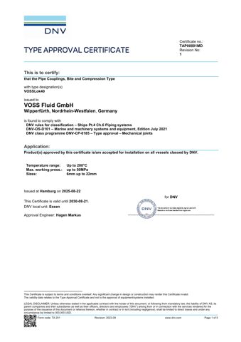 VOSS Fluid GmbH VOSSLok40 – Drawing (0c231a3a6754_S1-1 S. 1)