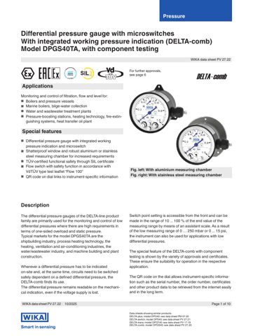 WIKA Alexander Wiegand SE & Co. KG DPGS40TA – Page preview (06c9a8f893f3_S1-8 S. 1)
