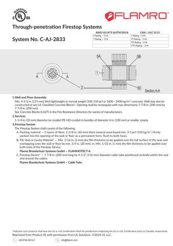 Flamro Brandschutz-Systeme FLAMMOTECT-A – Drawing (d571ff7846b8_S1-1 S. 1)