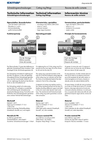 EXMAR GmbH Cutting ring fitting – Page preview (6e22590bb6cf_S1-2 S. 1)