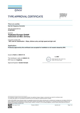 Yaskawa Europe GmbH A1000-9300 – Drawing (ac7d4a62064e_S1-2 S. 1)