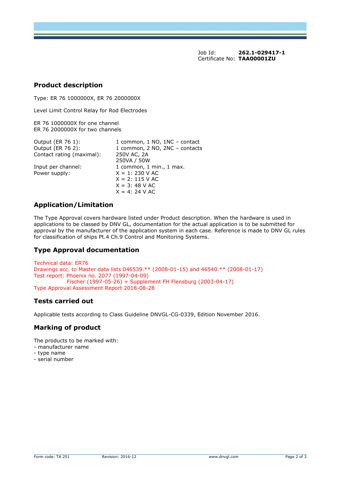 Fischer Meß- und Regeltechnik GmbH ER 76 1000000X, ER 76 2000000X – Drawing (7589d5028b0e_S1-2 S. 2)