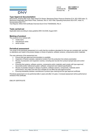 Barksdale GmbH E1H-H15, E1H-H90, E1H-H250, E1H-H500, E1H-H-VAC – Drawing (ea919188904b_S1-3 S. 3)