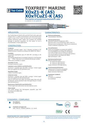 TOP CABLE, S.A. TOXFREE MARINE PLUS XTCuZ1-K (AS+) 0,6/1kV – Page preview (86d1b00c3b5e_S4-13 S. 9)