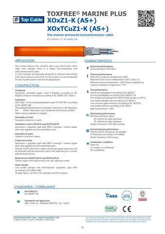 TOP CABLE, S.A. TOXFREE MARINE PLUS XTCuZ1-K (AS+) 0,6/1kV – Page preview (86d1b00c3b5e_S4-13 S. 10)