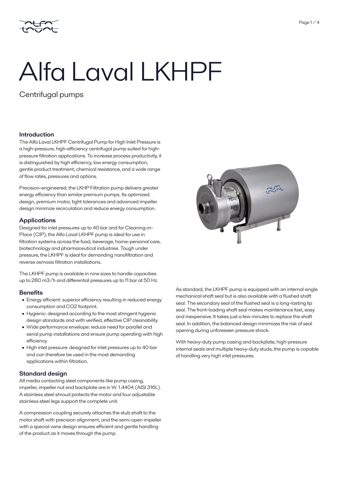 Alfa Laval Alfa Laval LKHPF – Drawing (c0d8220074df_S1-4 S. 1)