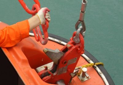Palfinger Marine Safety AS Hydraulic outboarding Davit with single fall for Rescue Boats, /  Type: PRH 75 AP - 2