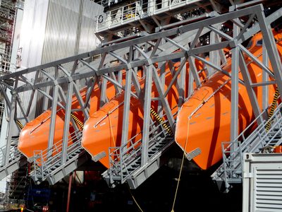 Palfinger Marine Netherlands BV. Off-Load Release Mechanism for Rescue Boats launched by a single fall, Type: CAR-F 35 (1138Q/25 - 1162Q/25)