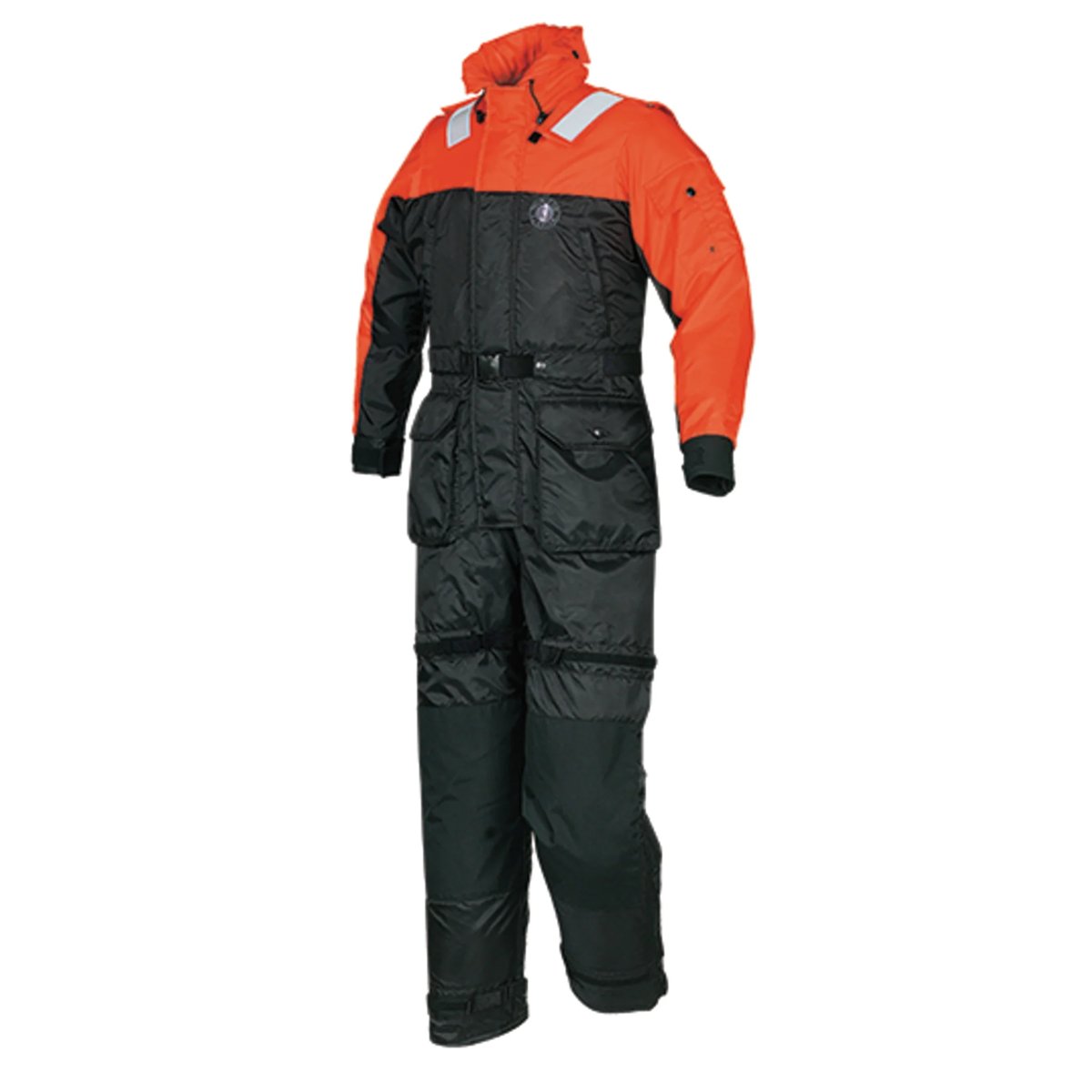 Mustang Survival Model ISS-590i or I590CG, size Adult Oversize, for persons weighing 100-170 kg (220-375 lbs.), insulated buoyant "IMMERSION SUIT", for use without a lifejacket.