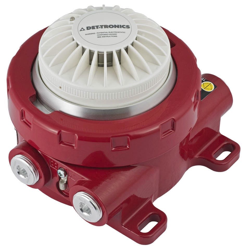 Detector Electronics Det-Tronics SmokeWatch Model U5015 Explosion Proof Smoke Detector approved as a smoke detector, for use in Category 1, 2, & 3 spaces.