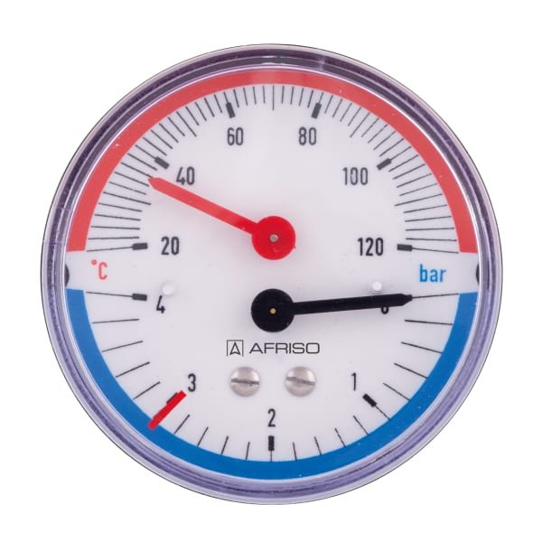 AFRISO combined thermometer/pressure gauge TM80 | 63337