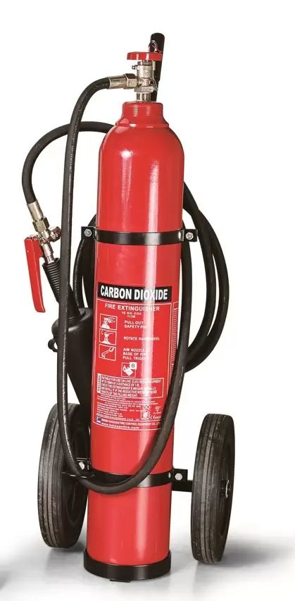 Zhejiang Winner WN/MTT10 - 10kg CO2, Mobile Fire Extinguishers, Fire Rating 113B; WN/MTT30 - 30kg CO2, Mobile Fire Extinguishers, Fire Rating 144B.