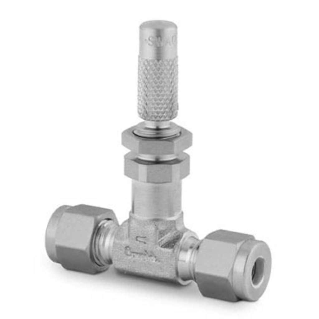 Swagelok Brass Low Flow Metering Valve, 1/8 in. Swagelok Tube Fitting