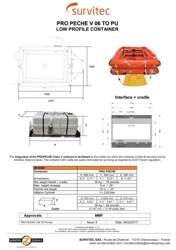 Zodiac Marine SOLAS-A GRP Container 25P-B