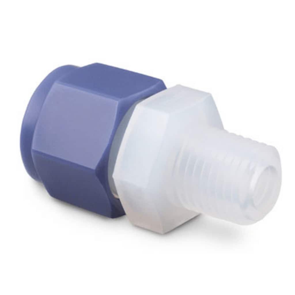 Swagelok PFA Swagelok Tube Fitting, Male Connector, 1/4 in. Tube Fitting x 1/4 in. Male NPT
