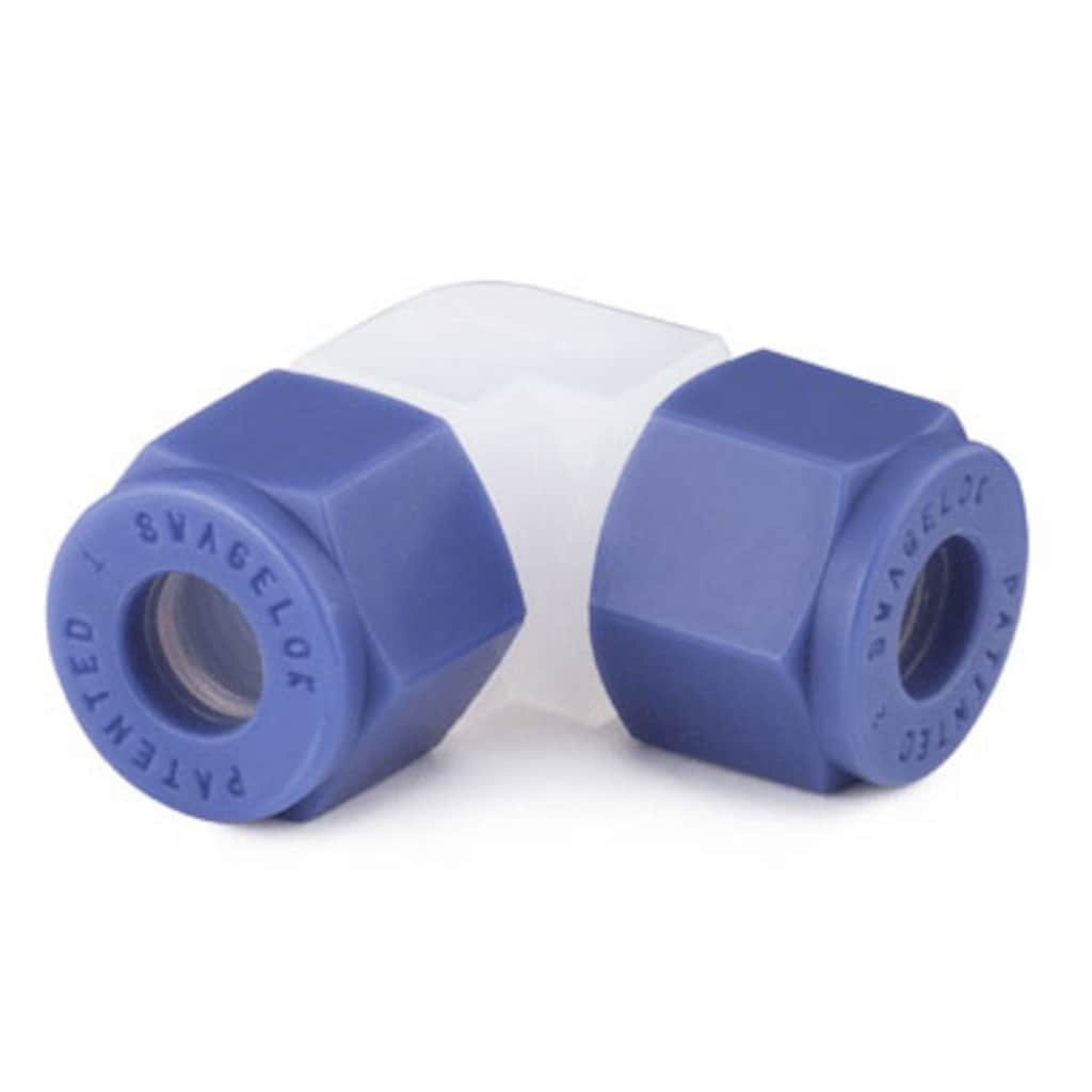 Swagelok PFA Swagelok Tube Fitting, Union Elbow, 1/4 in. Tube Fitting
