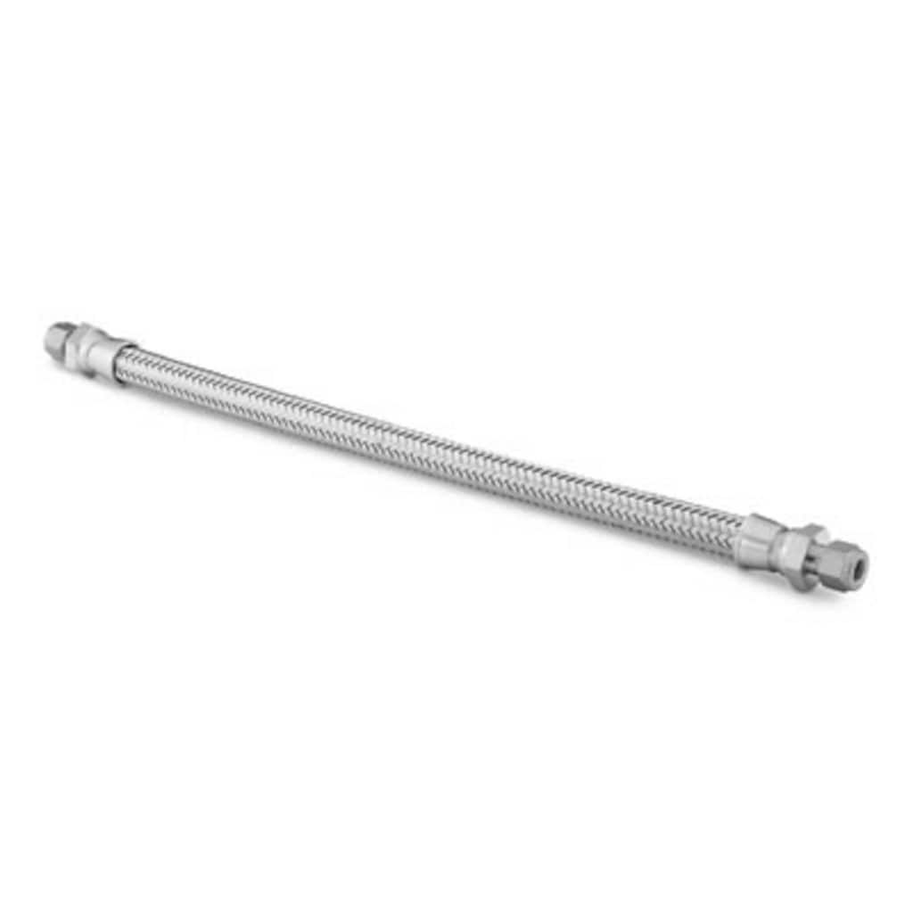 Swagelok 316L Stainless Steel Convoluted (FM) Hose, 3/4 in., 316L Stainless Steel Braid, 3/4 in. Tube Fitting, 18 in. (45.7 cm) Length