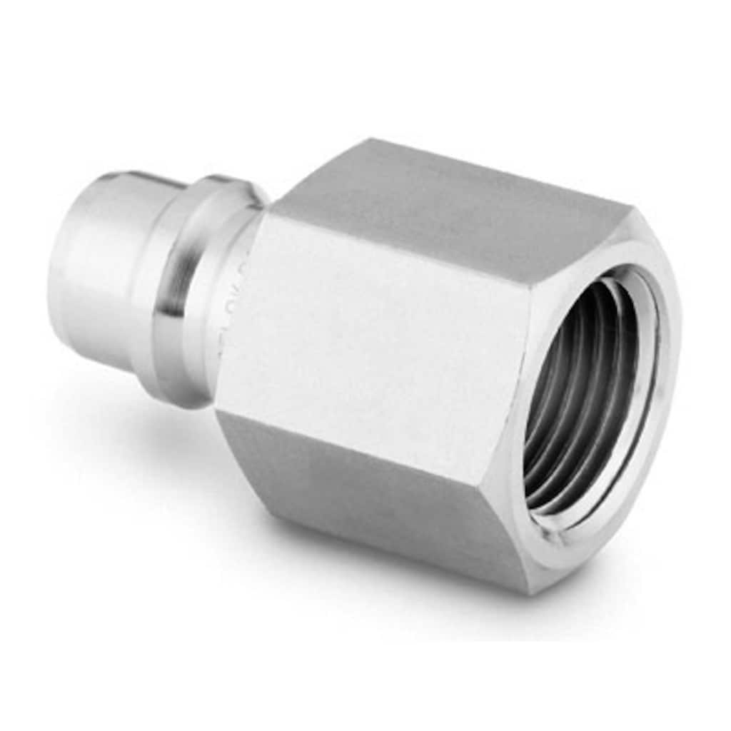 Swagelok Stainless Steel Full Flow Quick Connect Stem without Valve, 3/8 in. Female NPT (QF4 Series)