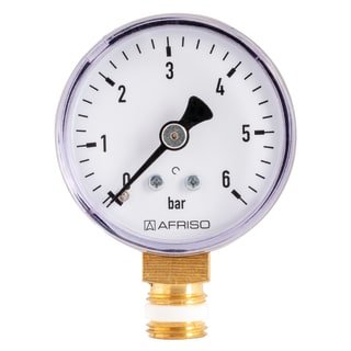 AFRISO Bourdon tube pressure gauge RF50 rad | 63123