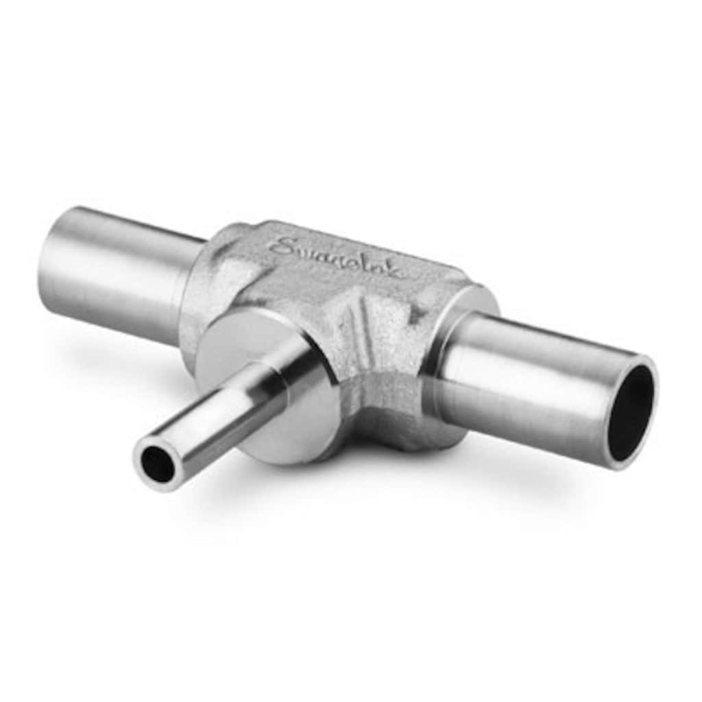Swagelok 316L Stainless Steel Tube Butt Weld Reducing Union Tee, 1/2 in. x 1/4 in. OD