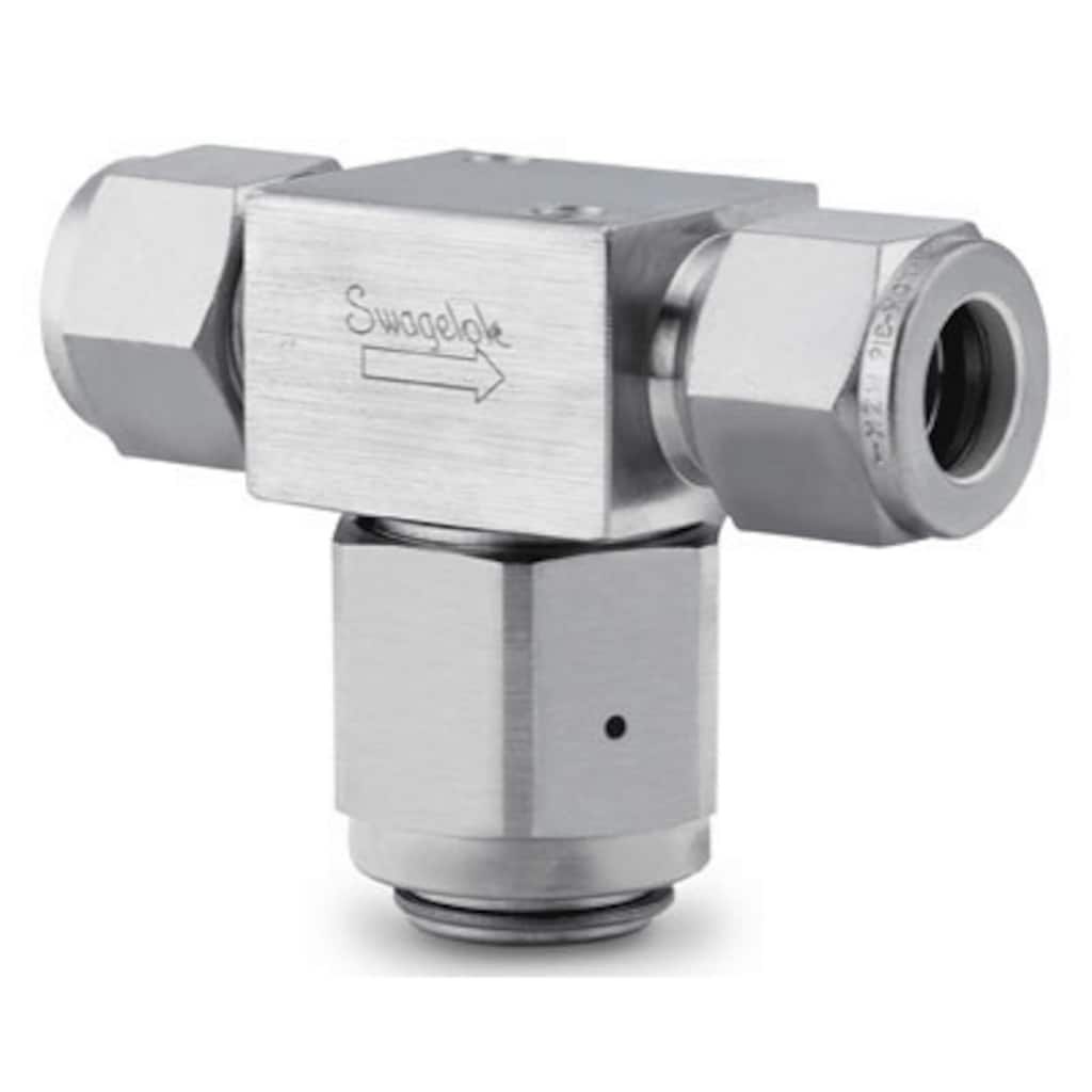 Swagelok Filtro de partículas en te de acero inox., 1/4 pulg. Swagelok, 2 micrones de tamaño de poro