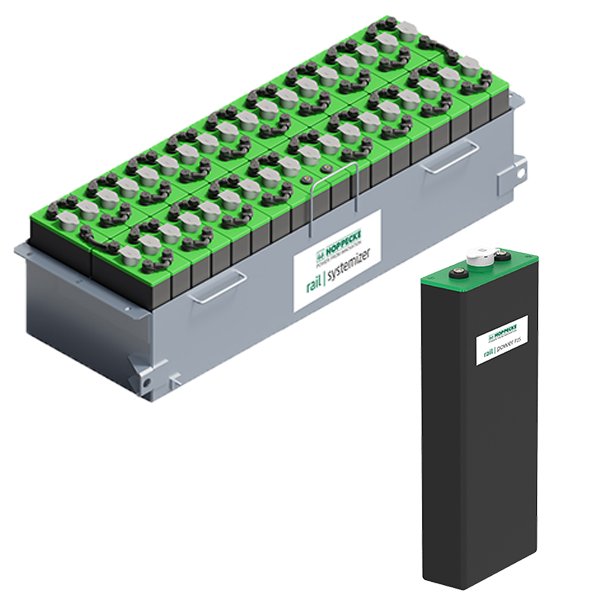 Hoppecke Batterien Lead-acid accumulators for high service life, with positive 3D-structure electrode, series grid | power V M (2V cells and battery blocs), grid | power V H (2 V cells)