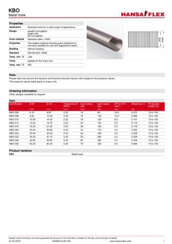 HANSA-FLEX KP200, KP200S acc. to DIN EN 857 - 2SC