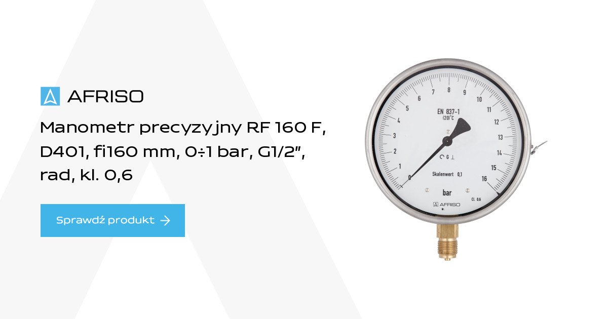 AFRISO Precision Bourdon tube pressure gauges RF160F | 85710401