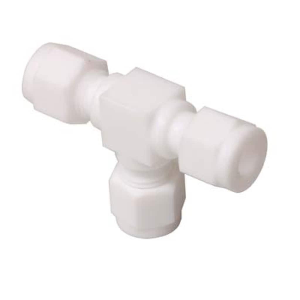 Swagelok PTFE Swagelok Tube Fitting, Union Tee, 1/4 in. Tube OD
