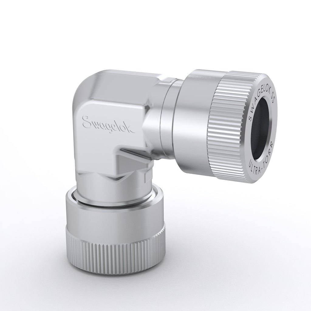 Swagelok Stainless Steel Ultra-Torr Vacuum Fitting, Union Elbow, 1/4 in. Tube OD