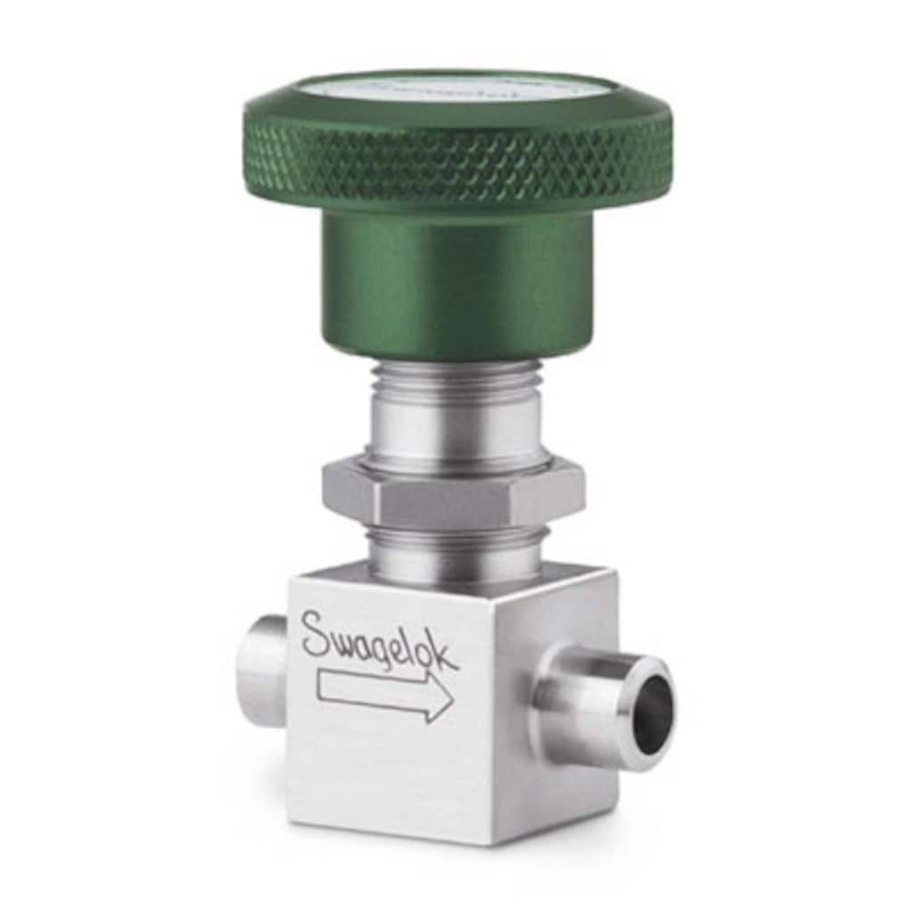 Swagelok Stainless Steel Bellows Sealed Valve, Welded, SS Stem Tip, 1/4 in. TSW and 3/8 in. TBW