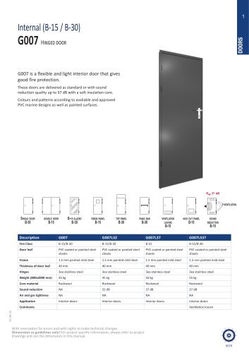 Baggerød B-15 HINGED DOOR TYPE G007