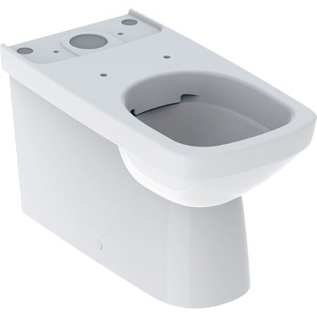 Geberit Selnova Square floor-standing WC for close-coupled exposed cistern, square, washdown, back-to-wall, horizontal or vertical outlet, semi-shrouded, Rimfre