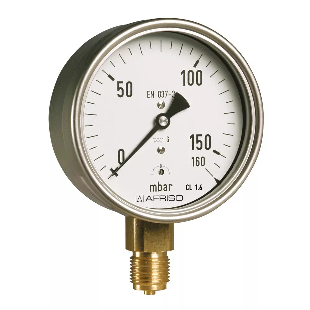 AFRISO Bourdon tube safety pressure gauges RF100SiGly | 85475802
