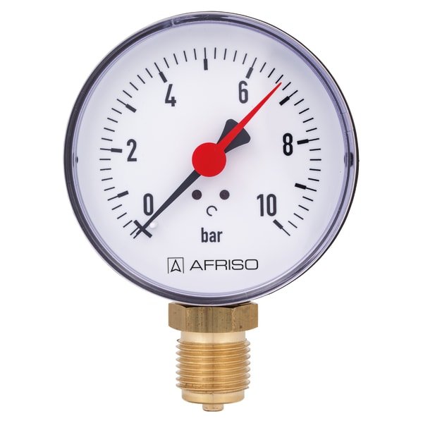 AFRISO Bourdon tube pressure gauge RF80 rad | 63551