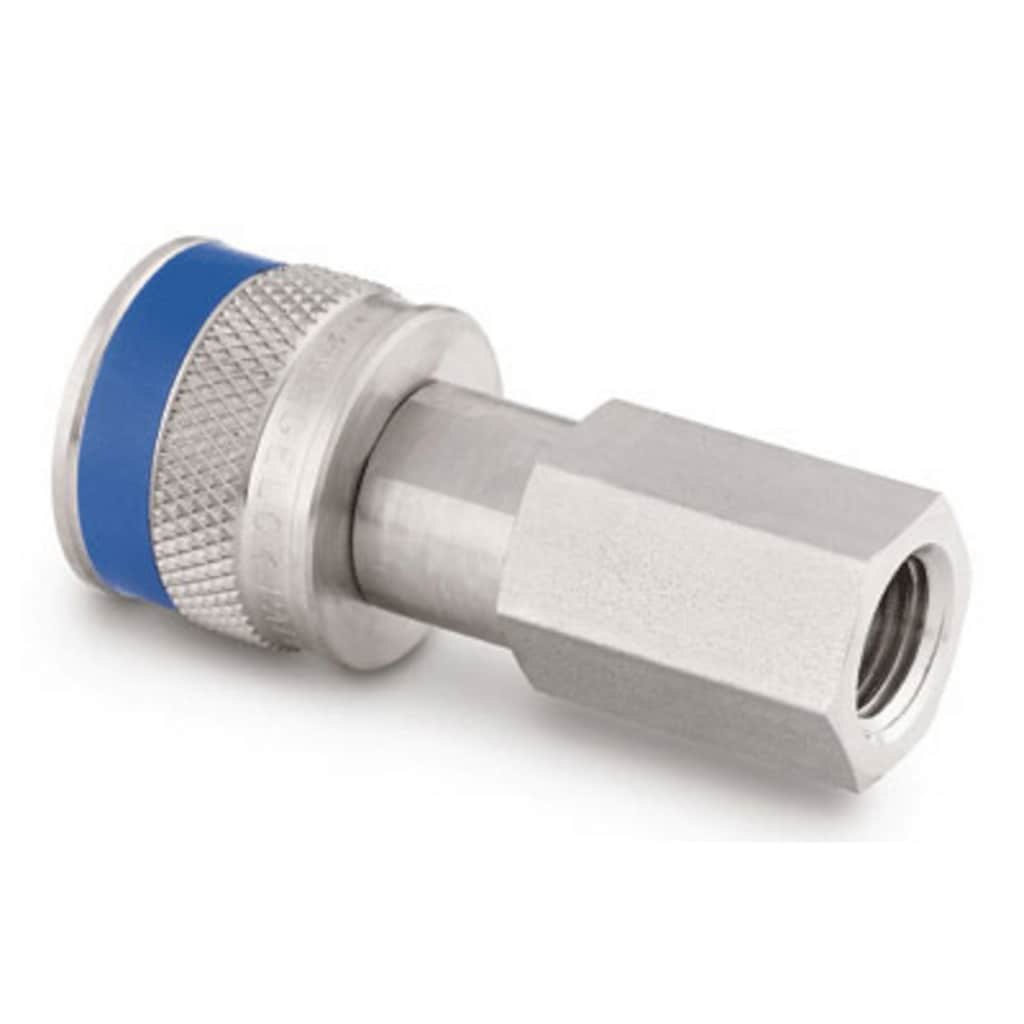 Swagelok Stainless Steel Instrumentation Quick Connect Body, 1/4 in. Female NPT, Green Key (QC4 Series)