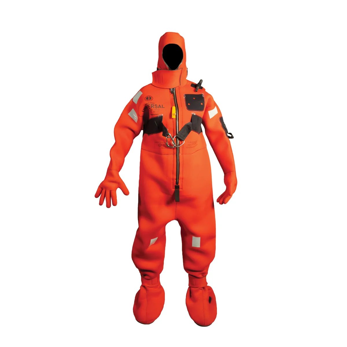 Mustang Survival Model MIS240HR size Adult Oversize, insulated buoyant immersion suit. For persons weighing 102-170 kg (225-375 lb) with height less than 203 cm (80 inches).