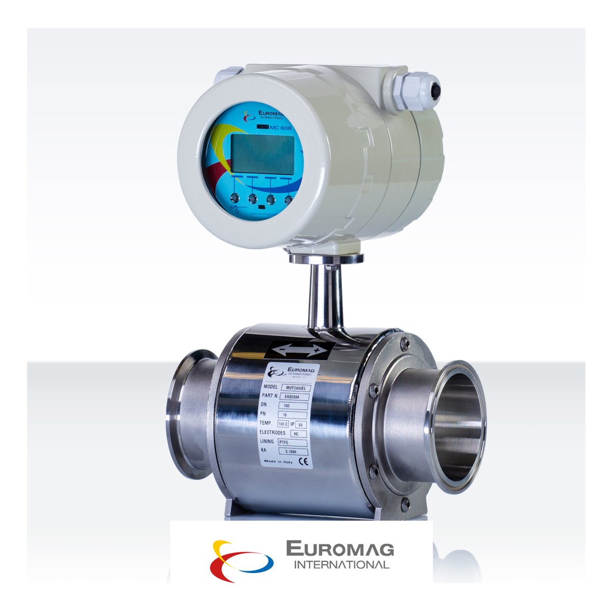Euromag International Electromagnetic flowmeter MUT2200M sensor + MC608A converter