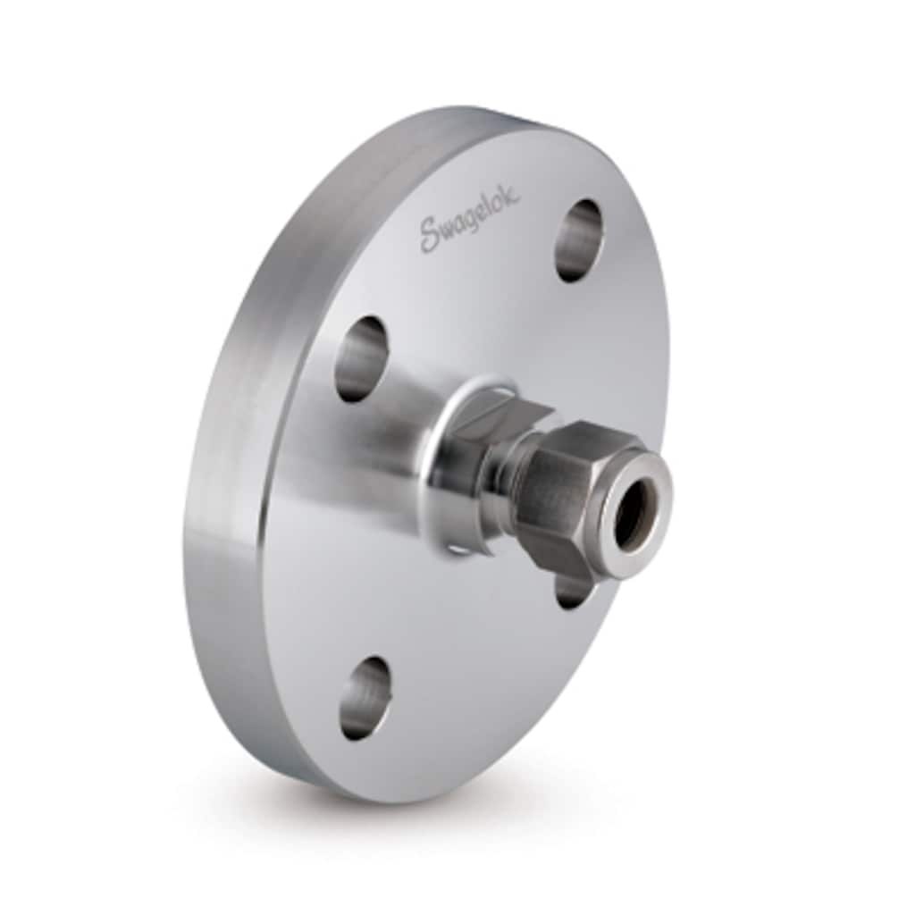 Swagelok Stainless Steel DIN Flange Adapter, 12 mm Swagelok Tube Fitting, DN 15, PN 40, Sealing Face C per DIN 2526