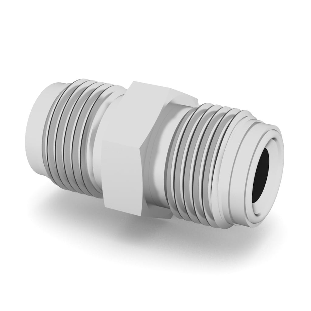 Swagelok 316 Stainless Steel VCR Face Seal Fitting, 1/2 in. Double Male Union Body