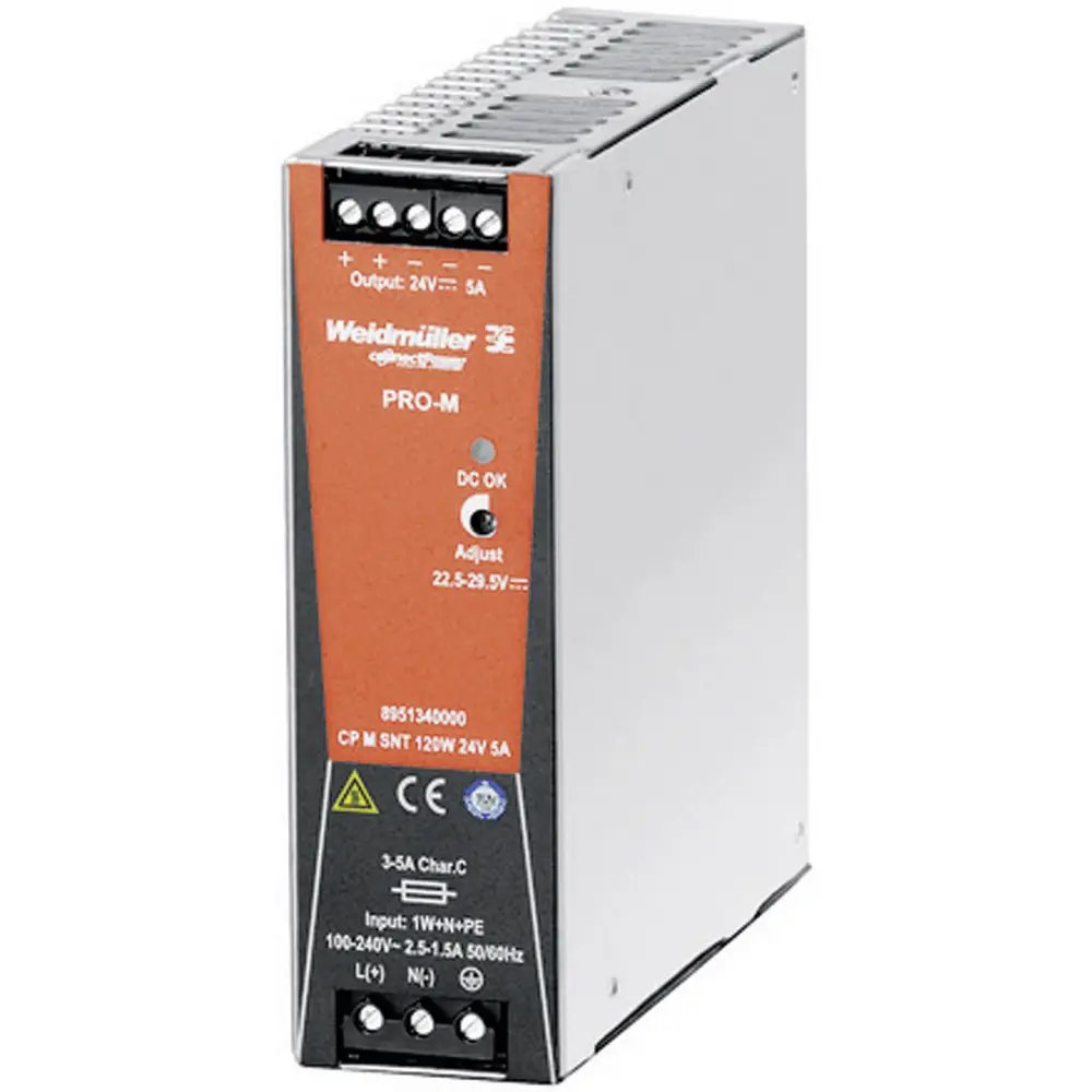 Weidmüller Interface PRO DCDC 120W 24V 5A, PRO DCDC 240W 24V 10A, PRO DCDC 480W 24V 20A