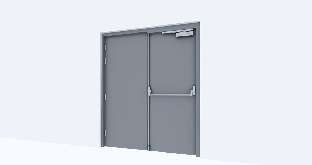 Schindler Double-leaf hinged fire door A30 for lift applications