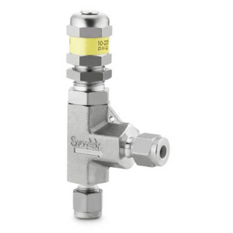 Swagelok Soupape proportionnelle basse pression en acier inoxydable, raccord pour tube Swagelok 1/4 po, joints en éthylène propylène