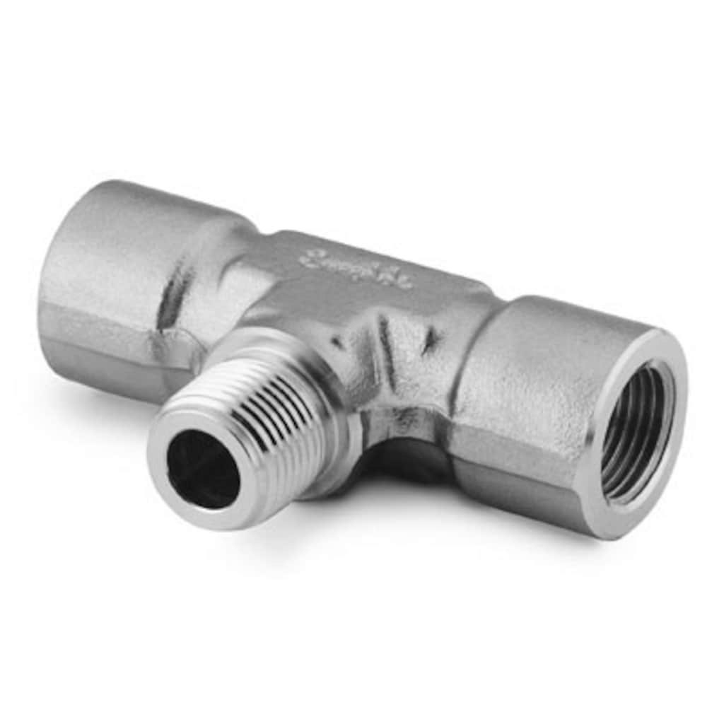 Swagelok Stainless Steel Pipe Fitting, Branch Tee, 1/2 in. Female NPT x 1/2 in. Female NPT x 1/2 in. Male NPT