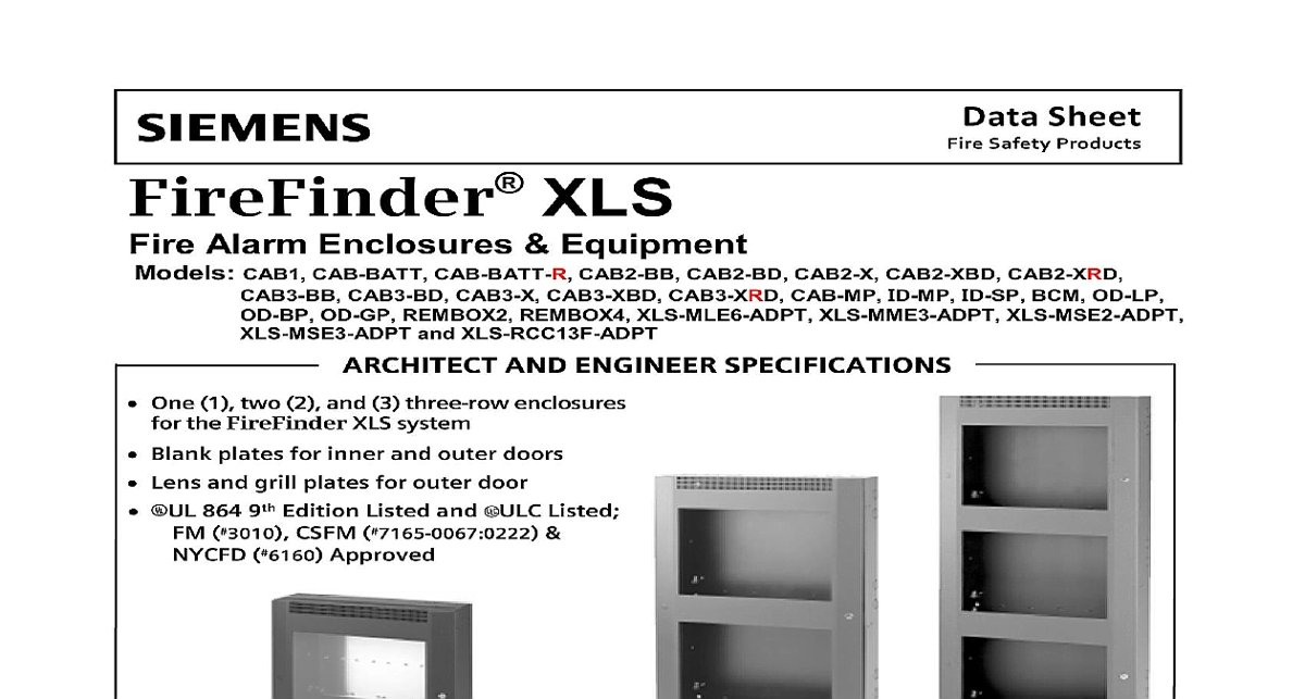 Siemens Fire Safety XLS-RCC13F-ADPT
