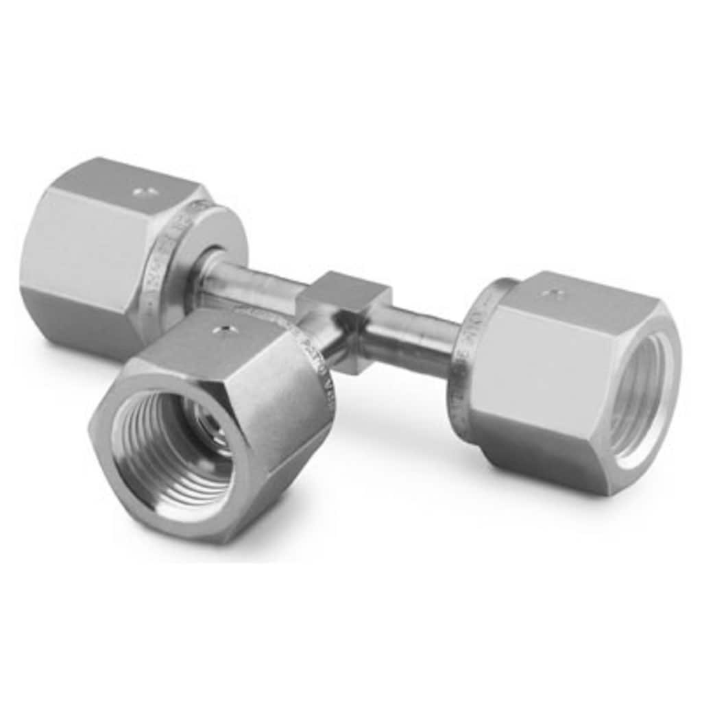 Swagelok 316L VAR Welded VCR Face Seal Fitting, Female Tee, 1/4 in. WVCR