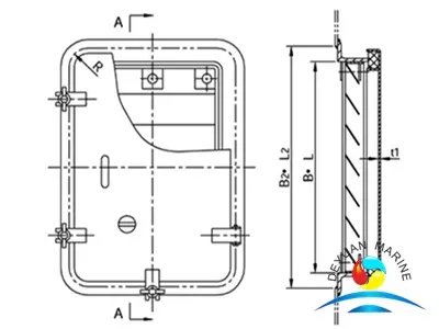 Wuxi Yuanhang Marine Fittings "Marine B15ZW" [max. clear opening: 800 x 1850 mm (width x height)]