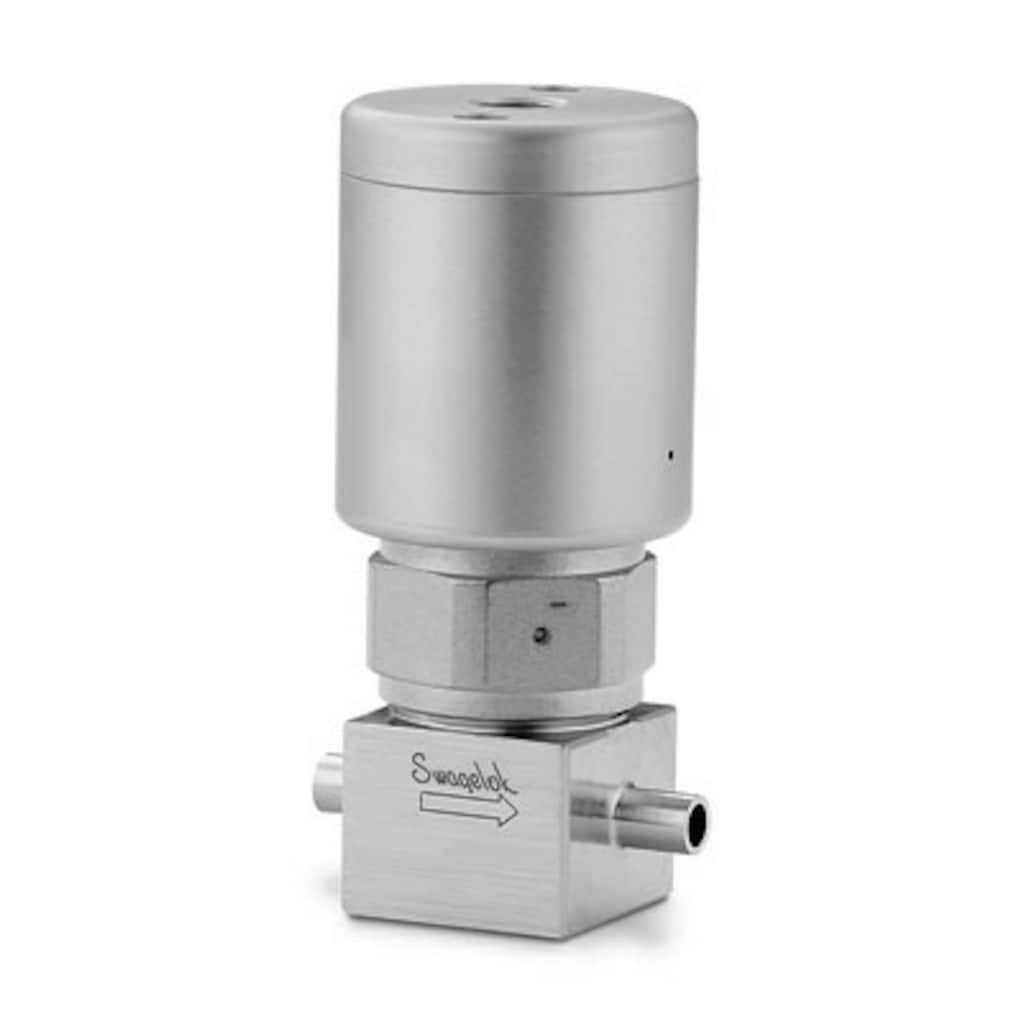 Swagelok 316L VIM-VAR UHP Diaphragm Sealed Valve, 1/4 in. TBW, SC-01 Cleaned, NC Actuator