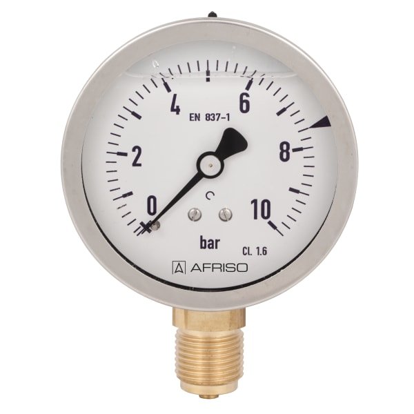 AFRISO Glycerine filled Bourdon tube pressure gauges RF80EGly | 85171702